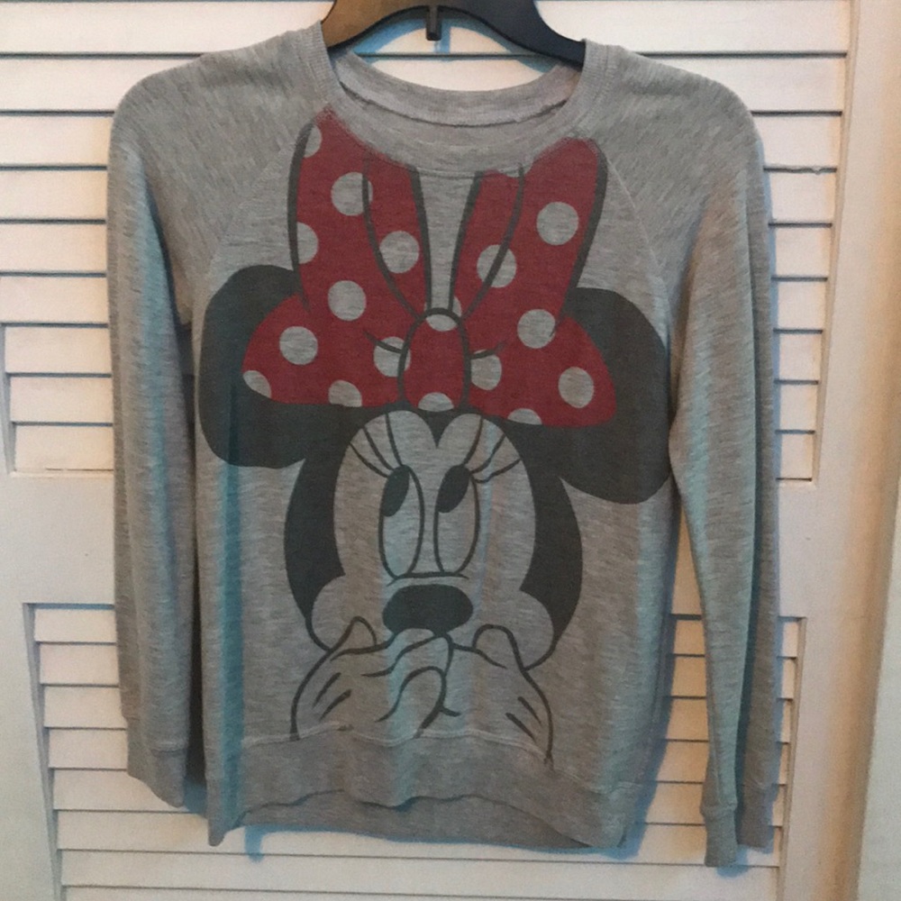 Gray Minnie Mouse long sleeve shirt